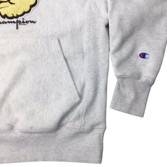 Champion Reverse Weave Big Bird Hoodie Vtg Sesame Street Sweatshirt Patch Small - Picture 5 of 9